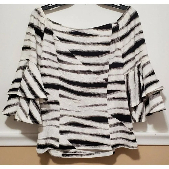 Alberto Makali Black White Abstract Off Shoulders - Picture 4 of 8